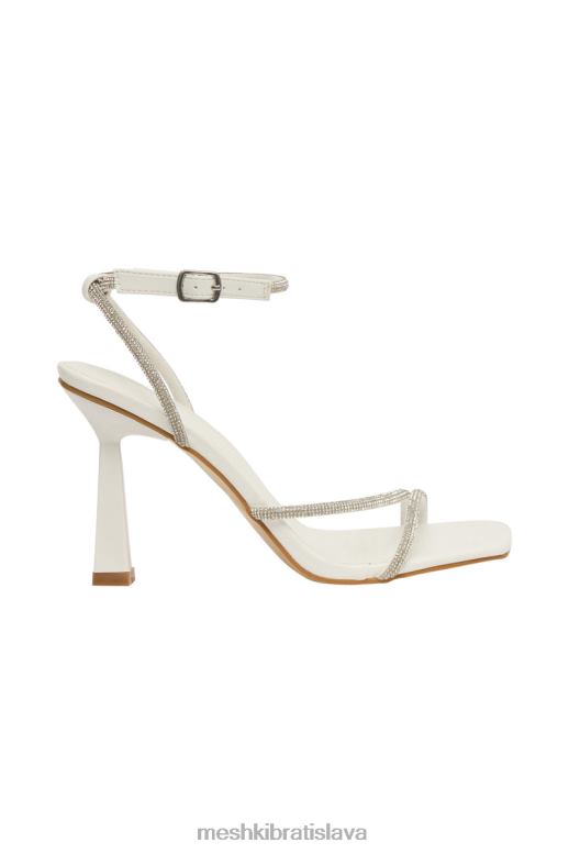 Meshki caitlin diamante lanové podpätky obuv biely 4N0F61672