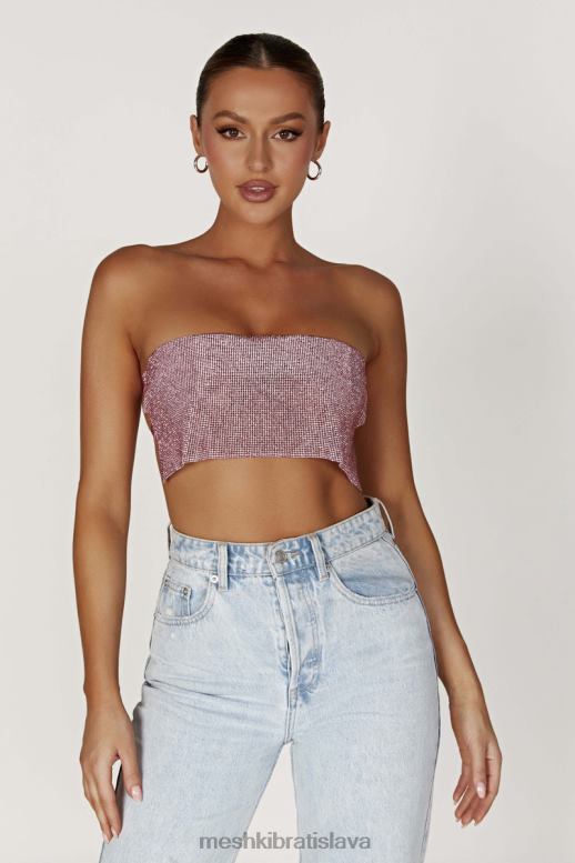 Meshki valerie diamante bandeau oblečenie červenať ružová 4N0F6994