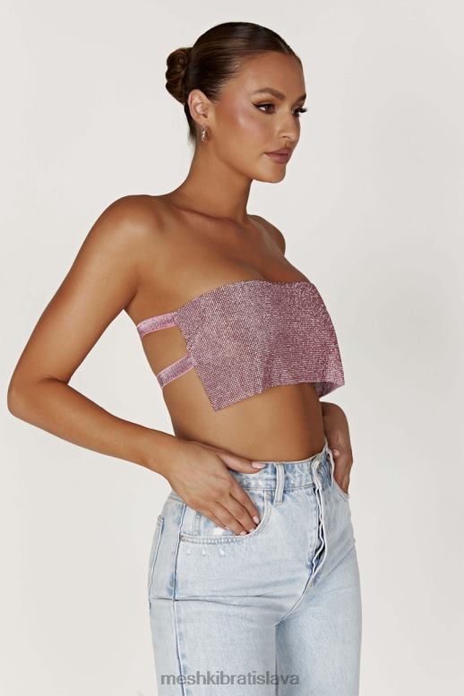 Meshki valerie diamante bandeau oblečenie červenať ružová 4N0F6994