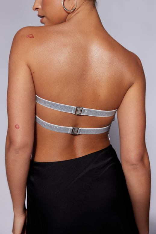 Meshki valerie diamante bandeau oblečenie striebro 4N0F6920