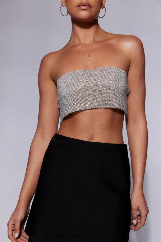 Meshki valerie diamante bandeau oblečenie striebro 4N0F6920