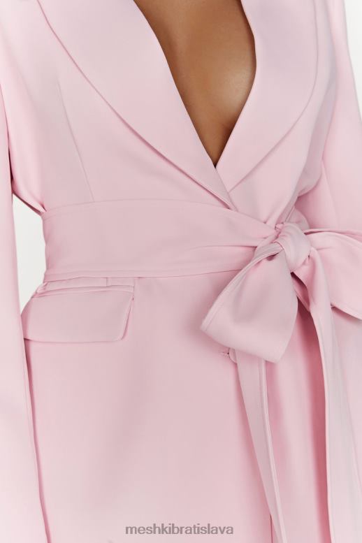 Meshki arna oversized sako s opaskom oblečenie červenať ružová 4N0F61630
