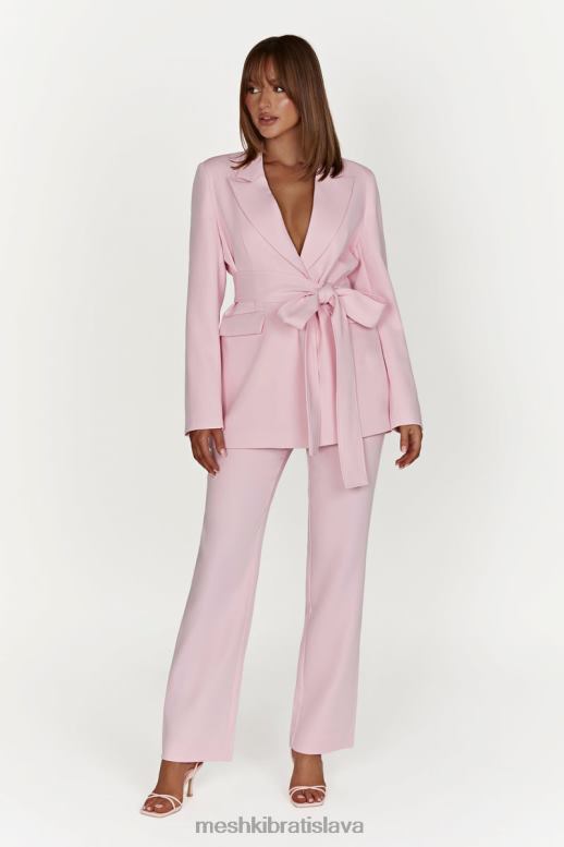 Meshki arna oversized sako s opaskom oblečenie červenať ružová 4N0F61630