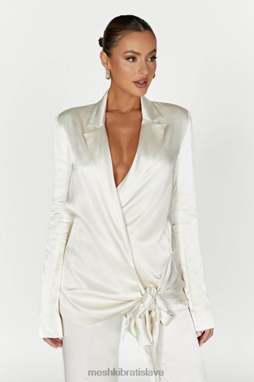 Meshki saténové sako aspyn oblečenie slonovina 4N0F61653