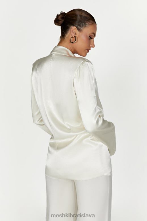 Meshki saténové sako aspyn oblečenie slonovina 4N0F61653