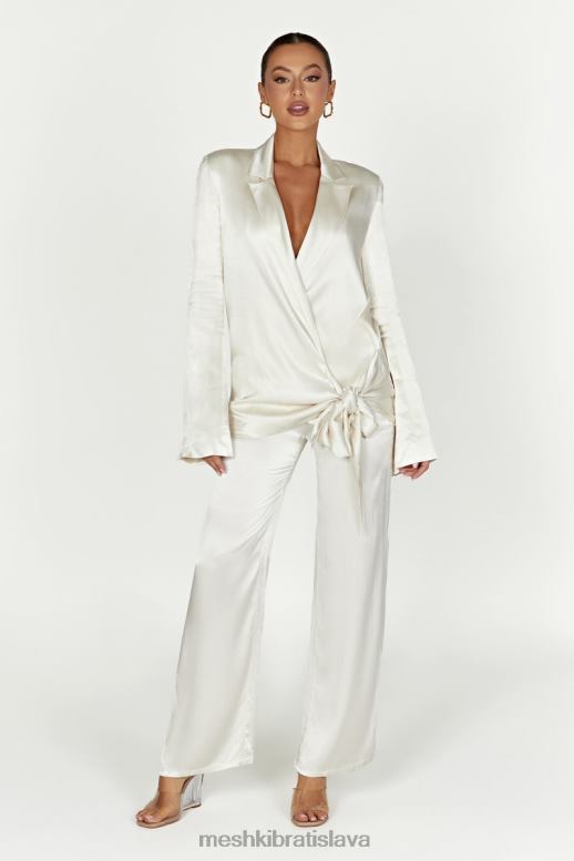 Meshki saténové sako aspyn oblečenie slonovina 4N0F61653