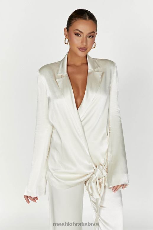 Meshki saténové sako aspyn oblečenie slonovina 4N0F61653