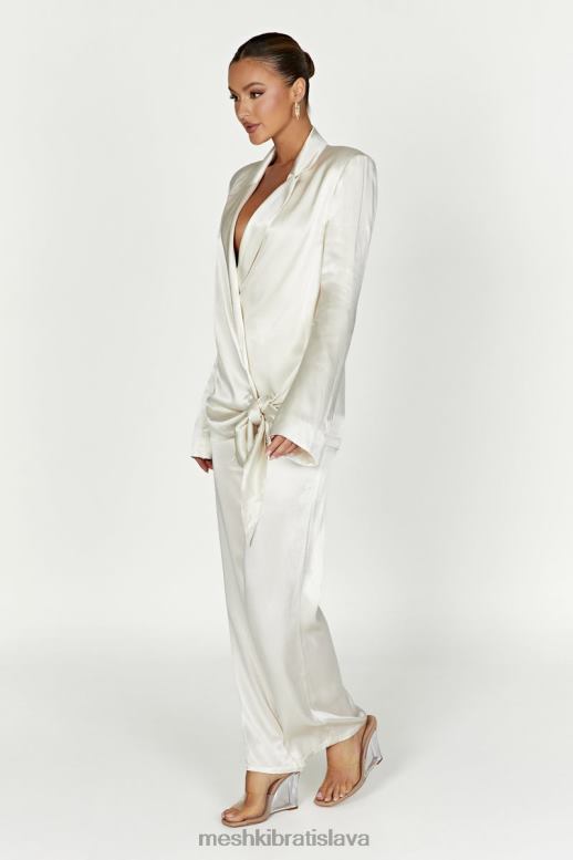 Meshki saténové sako aspyn oblečenie slonovina 4N0F61653