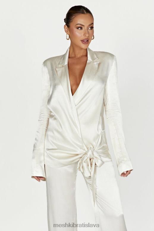 Meshki saténové sako aspyn oblečenie slonovina 4N0F61653