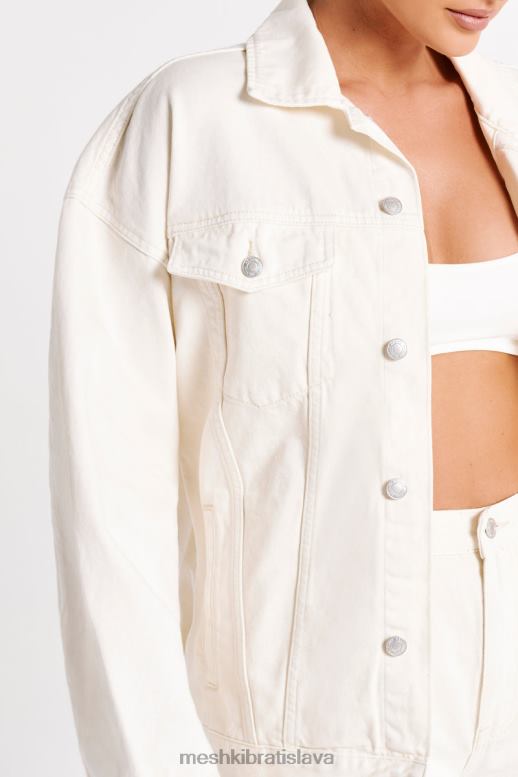 Meshki sion oversized džínsová bunda oblečenie ecru 4N0F61252