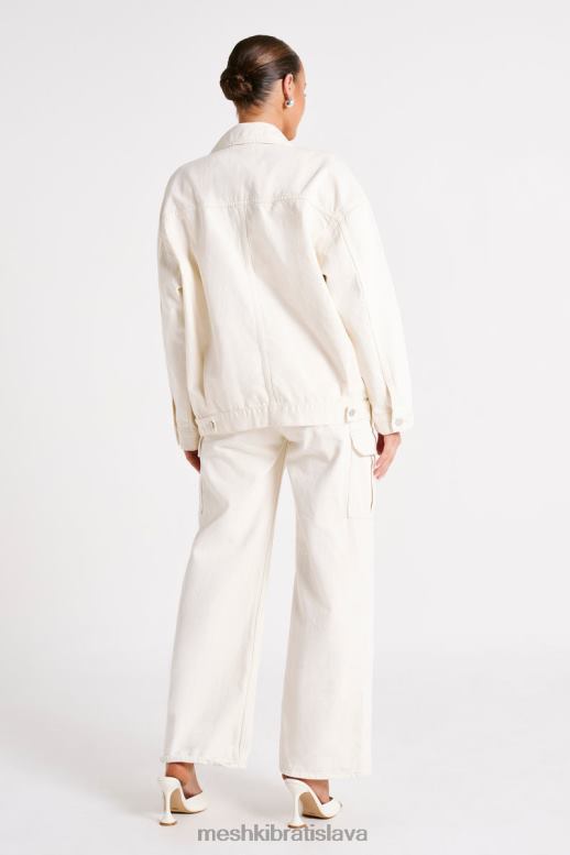Meshki sion oversized džínsová bunda oblečenie ecru 4N0F61252