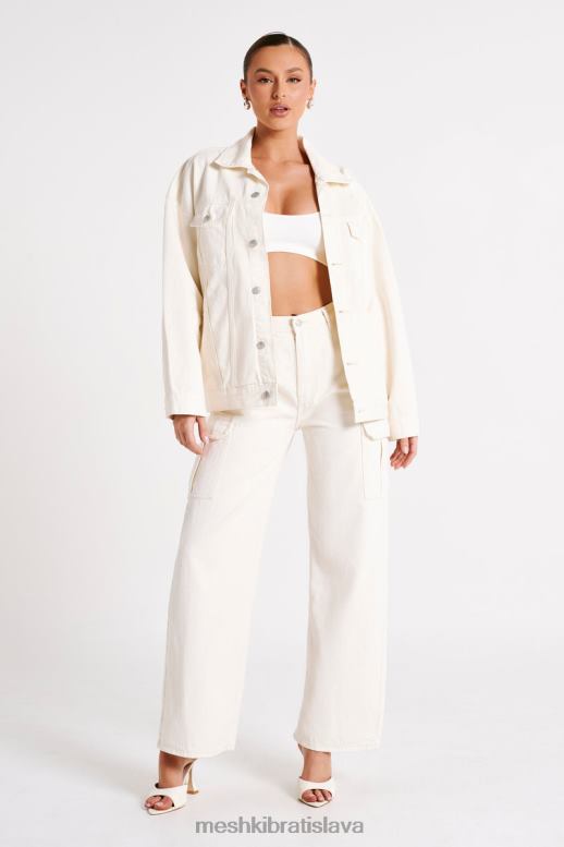 Meshki sion oversized džínsová bunda oblečenie ecru 4N0F61252