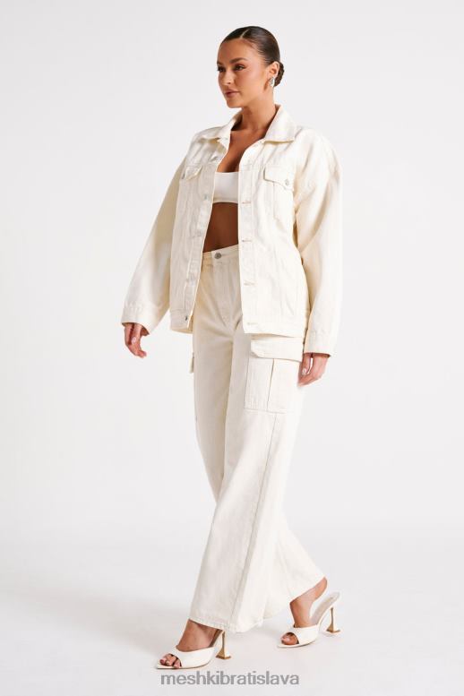 Meshki sion oversized džínsová bunda oblečenie ecru 4N0F61252