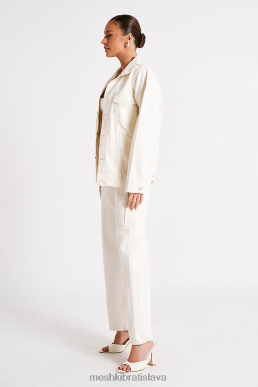 Meshki sion oversized džínsová bunda oblečenie ecru 4N0F61252