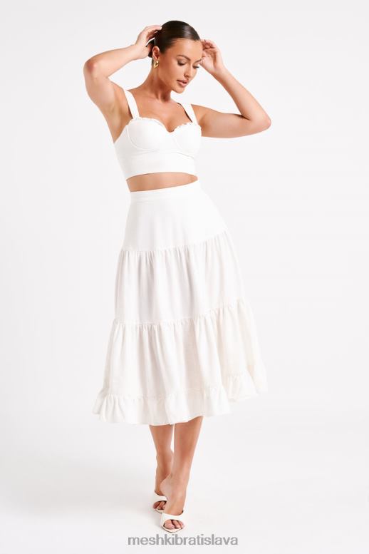 Meshki ľanový crop top hilaria oblečenie biely 4N0F6757