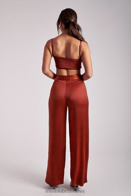 Meshki ashley saténový crop top oblečenie meď 4N0F61204