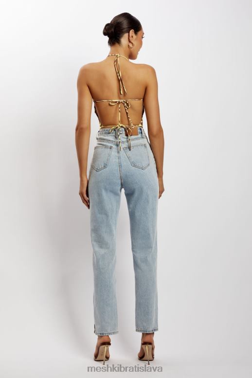 Meshki crop top joelle halter oblečenie zebra potlač 4N0F61154