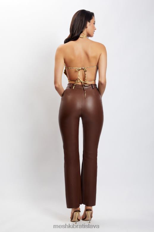 Meshki crop top joelle halter oblečenie zebra potlač 4N0F61154