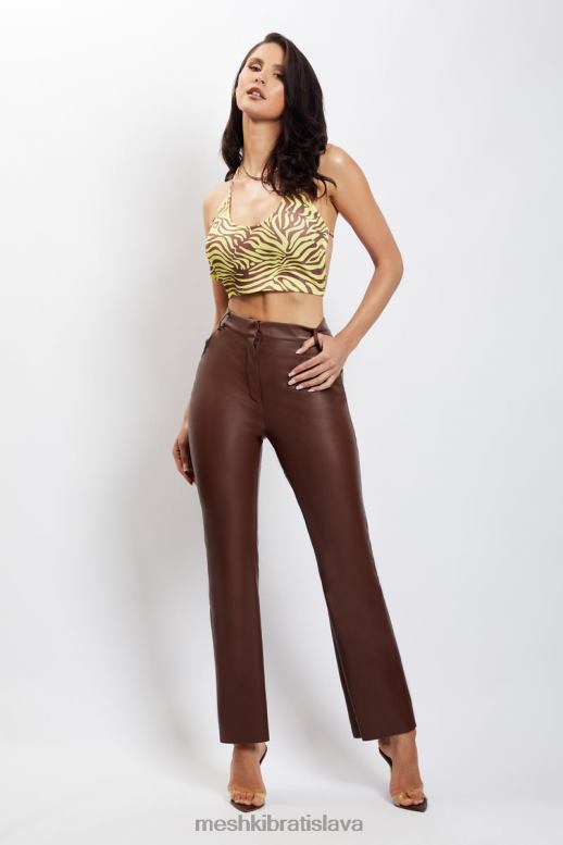 Meshki crop top joelle halter oblečenie zebra potlač 4N0F61154