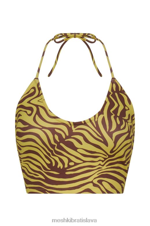 Meshki crop top joelle halter oblečenie zebra potlač 4N0F61154