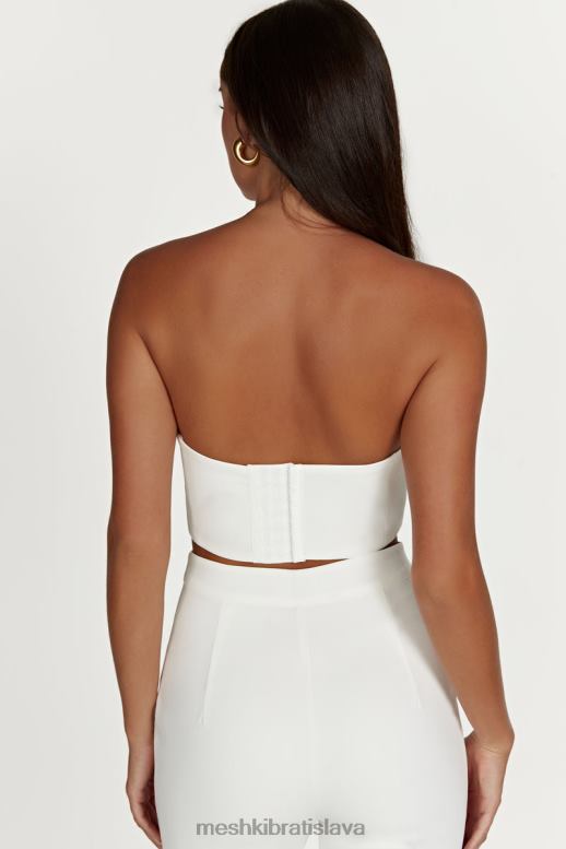 Meshki crop top paloma rose oblečenie biely 4N0F6868