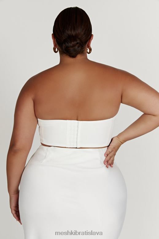 Meshki crop top paloma rose oblečenie biely 4N0F6868