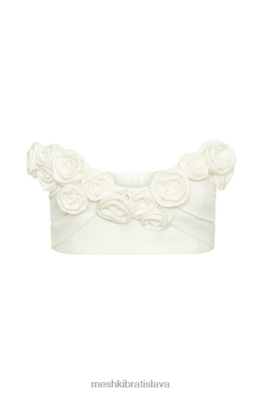 Meshki crop top paloma rose oblečenie biely 4N0F6868