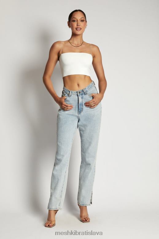 Meshki crop top yvonne cami oblečenie biely 4N0F6938