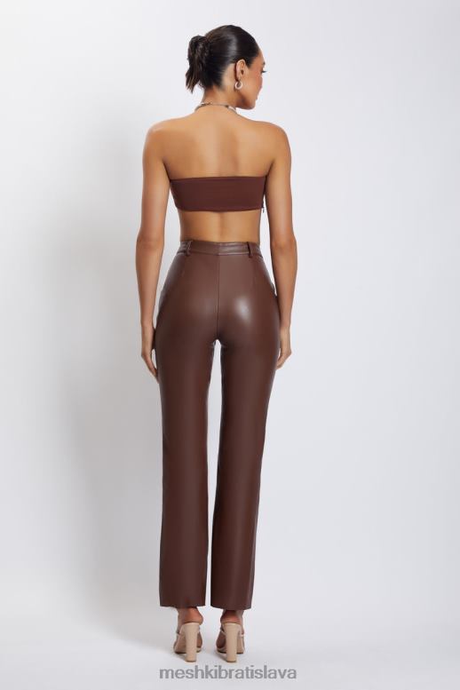 Meshki lea diamante chain ohlávka s výstrihom na krk oblečenie čokoláda 4N0F61117