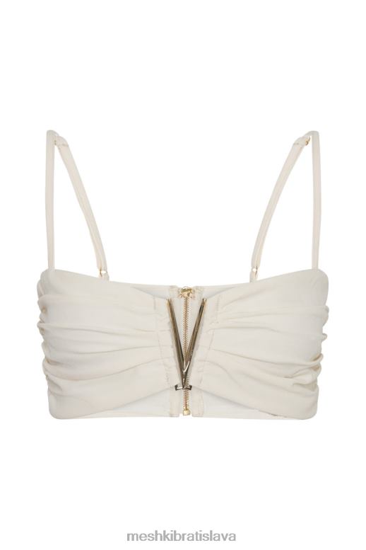 Meshki maryse v-hardware crop top oblečenie kosť 4N0F61144