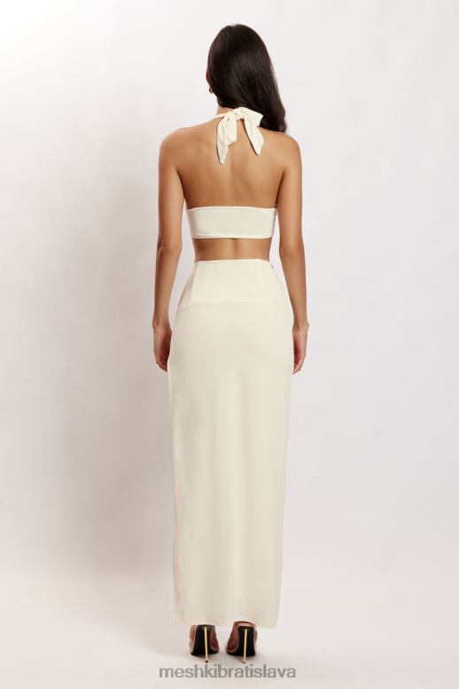 Meshki nicole halter crop top oblečenie kosť 4N0F61188