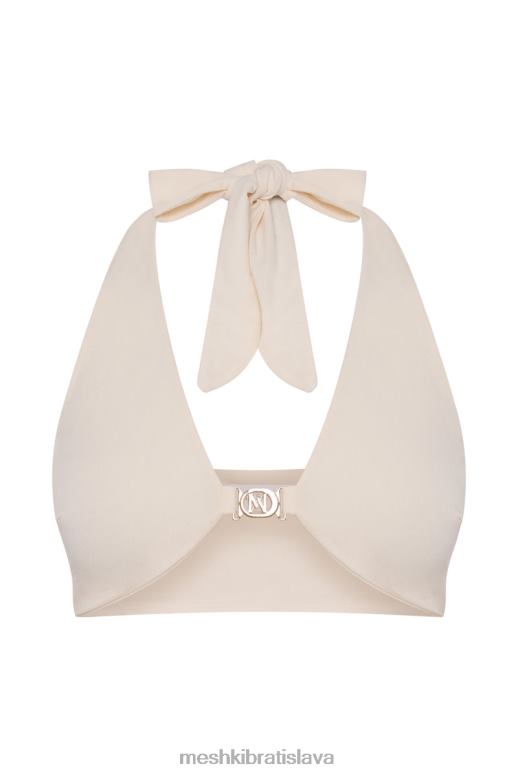 Meshki nicole halter crop top oblečenie kosť 4N0F61188