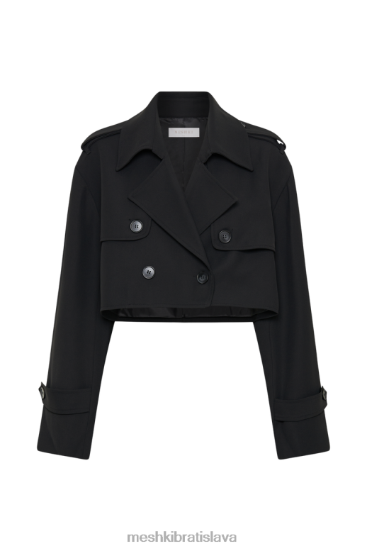 Meshki palmer skrátený trenčkot oblečenie čierna 4N0F61629