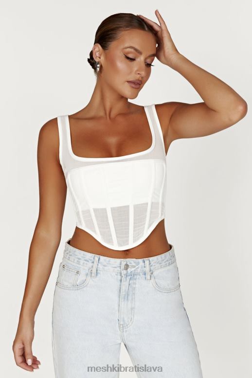 Meshki delaney korzet bustier oblečenie biely 4N0F6907