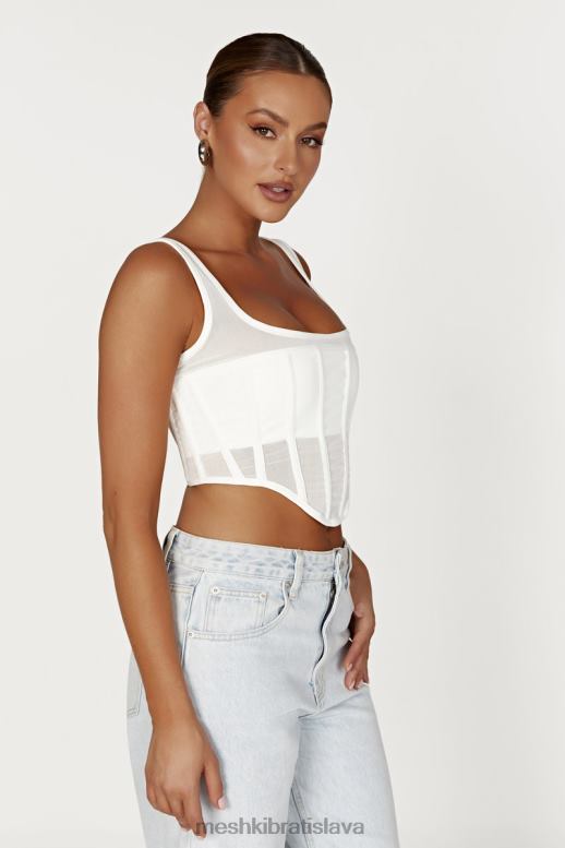 Meshki delaney korzet bustier oblečenie biely 4N0F6907