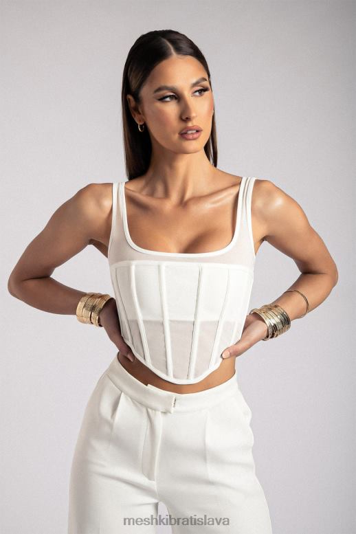 Meshki delaney korzet bustier oblečenie biely 4N0F6907