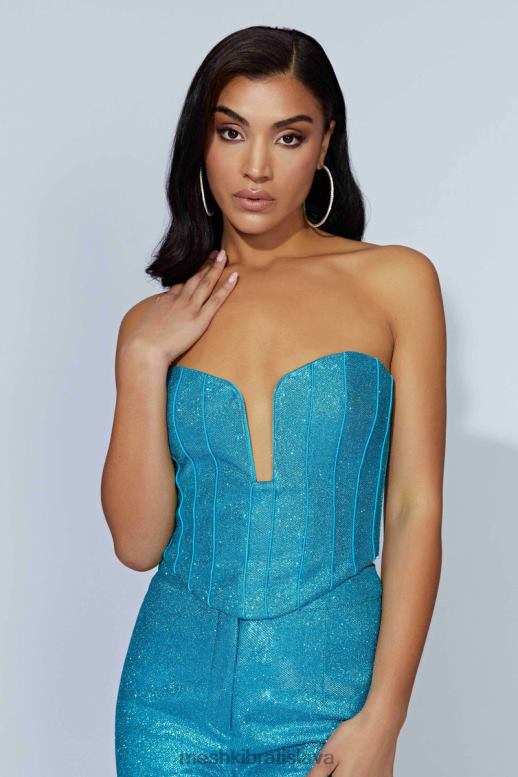 Meshki felicity trblietavý korzet oblečenie akvamarín 4N0F61010