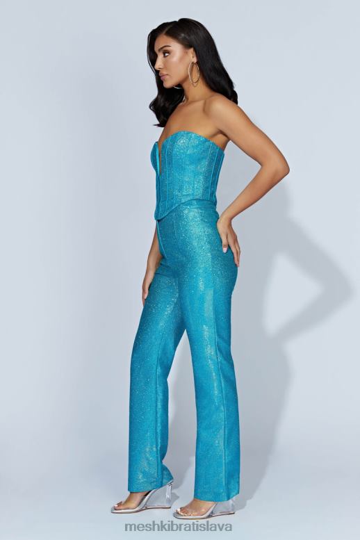 Meshki felicity trblietavý korzet oblečenie akvamarín 4N0F61010