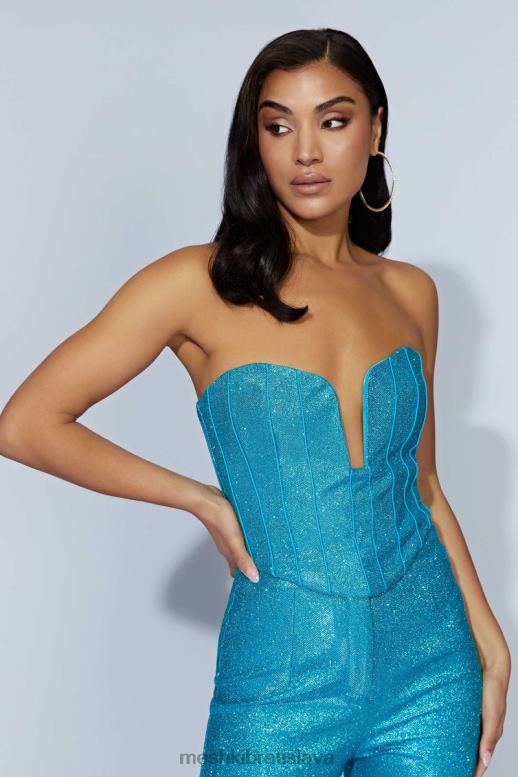 Meshki felicity trblietavý korzet oblečenie akvamarín 4N0F61010