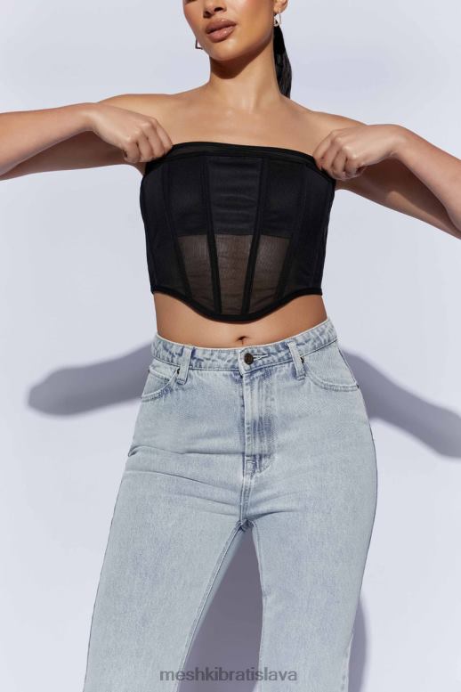 Meshki helen bez ramienok korzet bustier oblečenie čierna 4N0F61035