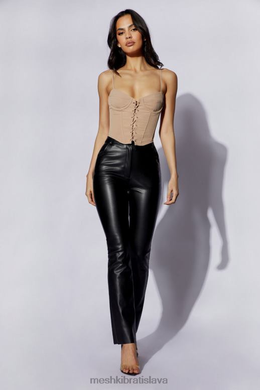 Meshki korzetový top janice longline oblečenie taupe 4N0F61022