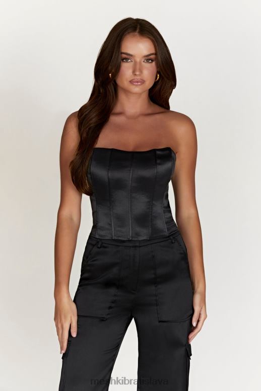 Meshki šnurovací korzet amaya oblečenie čierna 4N0F6995