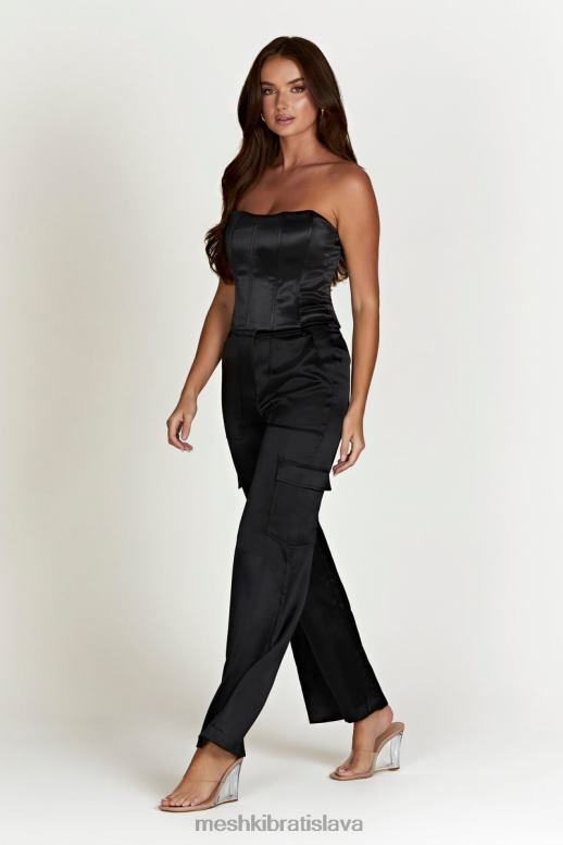 Meshki šnurovací korzet amaya oblečenie čierna 4N0F6995