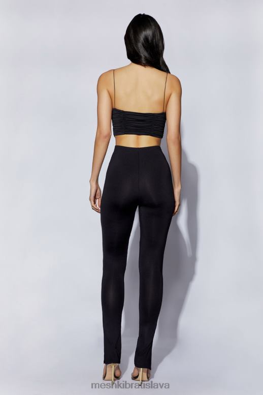 Meshki purpurový vlnitý korzetový top oblečenie čierna 4N0F61102