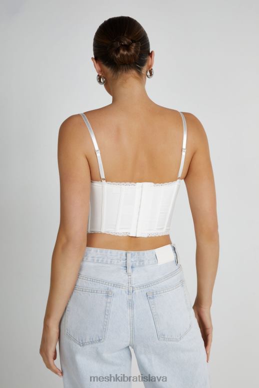 Meshki sansa čipka bustier oblečenie biely 4N0F6794