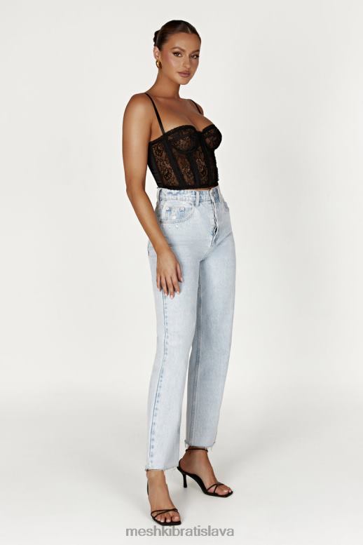 Meshki sansa čipka bustier oblečenie čierna 4N0F6827