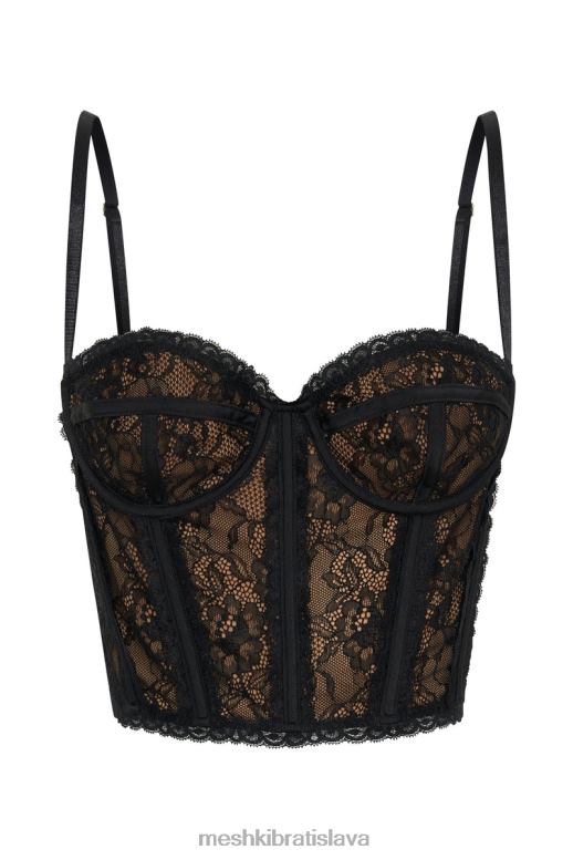 Meshki sansa čipka bustier oblečenie čierna 4N0F6827