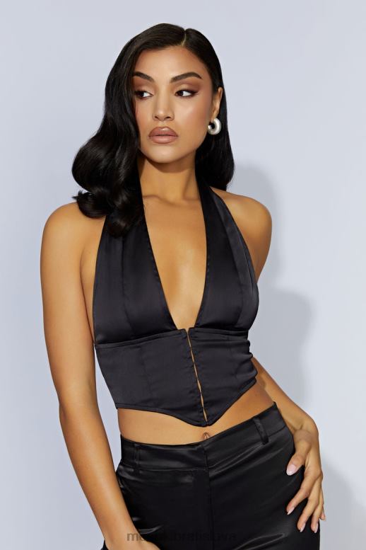 Meshki saténový korzet mallory oblečenie čierna 4N0F61122