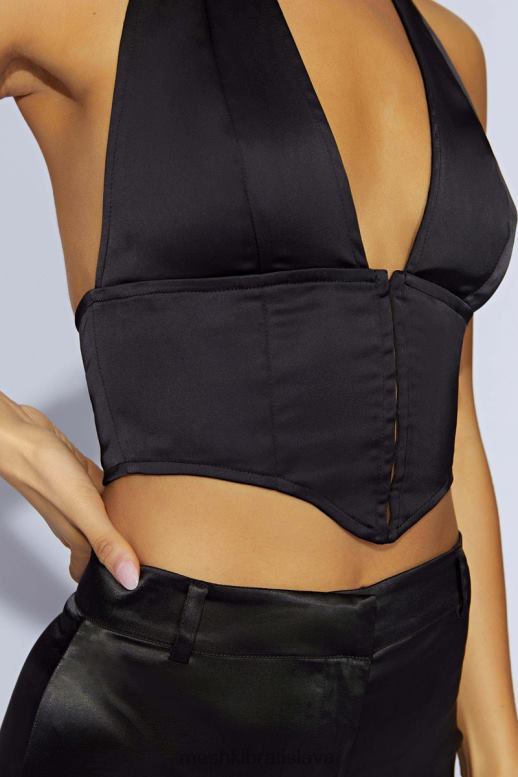 Meshki saténový korzet mallory oblečenie čierna 4N0F61122