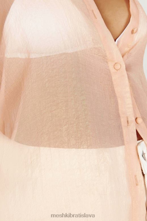 Meshki Molly oversized priesvitná dúhová košeľa oblečenie broskyňa 4N0F61101